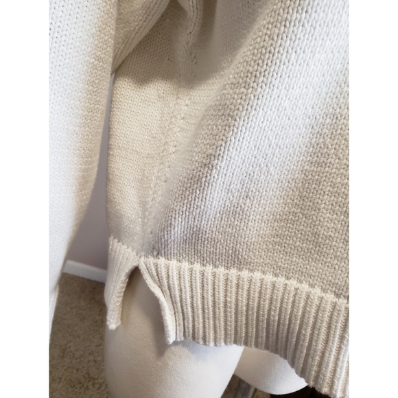 Everlane Sweater Woman's M White Ribbed Crewneck  Chunky Warm Casual Pullover - Picture 8 of 11
